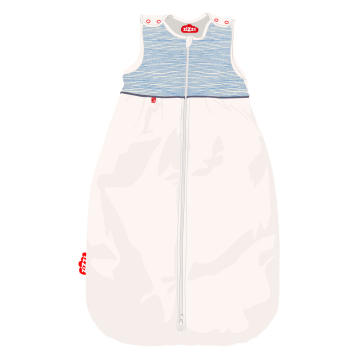 Saco de dormir Blue Stripes / Swisswool & Algodón Ecológico / 70 cm, 90 cm, 110 cm