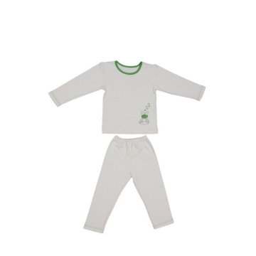 Pijama para niños de bio-algodón - rana verde - 2 a 3 años - Zizzz