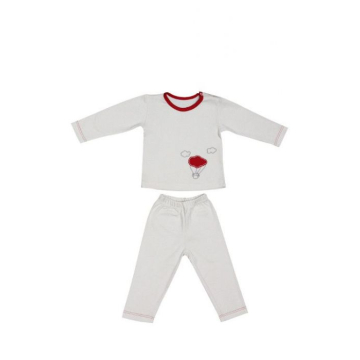 Pijama para bebé de algodón orgánico - globo rojo - 12 a 18 meses - Zizzz