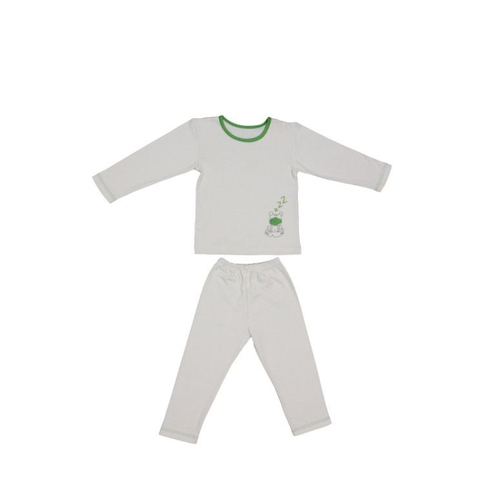 Pijama para niños hecho de bio-algodón - rana verde - 4 a 5 años - Zizzz