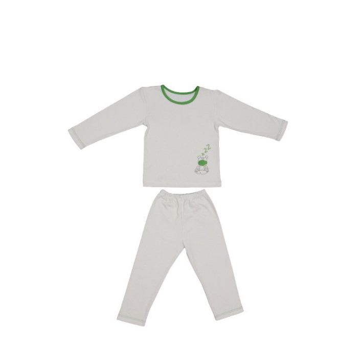 Pijama para bebé de algodón orgánico - rana verde - 12 a 18 meses - Zizzz